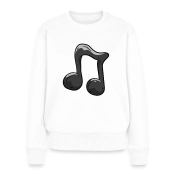 Musik Note - Frauen Premium Bio Pullover - Weiß - Vorne - Julia (174cm)