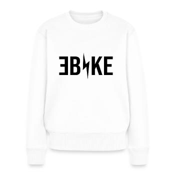 E-Bike Elektro Fahrrad Elektrofahrrad Hybridrad - Frauen Premium Bio Pullover - Weiß - Vorne - Julia (174cm)