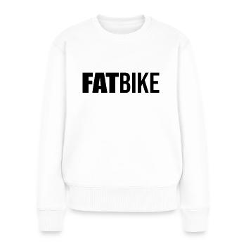 Fatbike Mountainbiken Fat bike - Frauen Premium Bio Pullover - Weiß - Vorne - Julia (174cm)