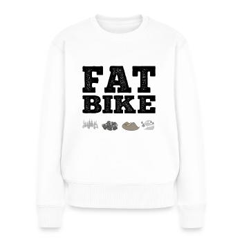 Fatbike Mountainbiken Fat bike - Frauen Premium Bio Pullover - Weiß - Vorne - Julia (174cm)
