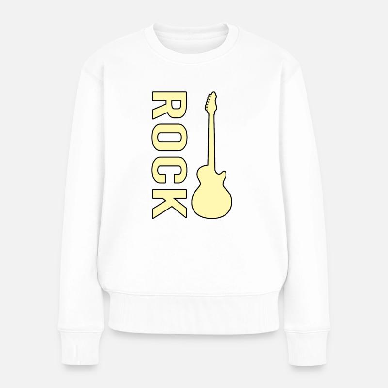 E Guitare Rock - Pull Premium bio Femme - blanc