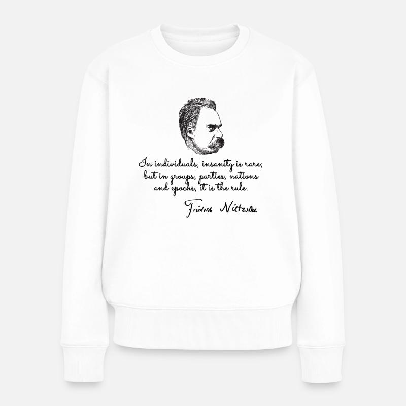 Citations sur Nietzsche - Pull Premium bio Femme - blanc