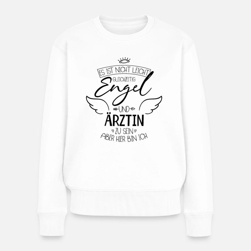 Ärztin - Frauen Premium Bio Pullover - Weiß