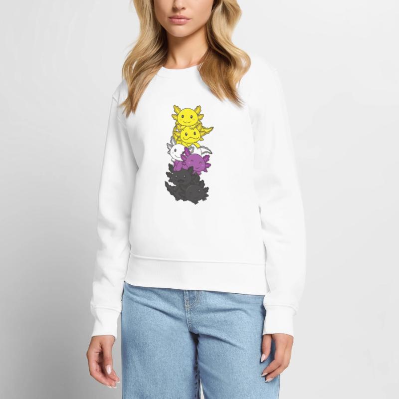 Nonbinary Flag Non Binary Pride LGBTQ Axolotl Women's Premium Organic Jumper