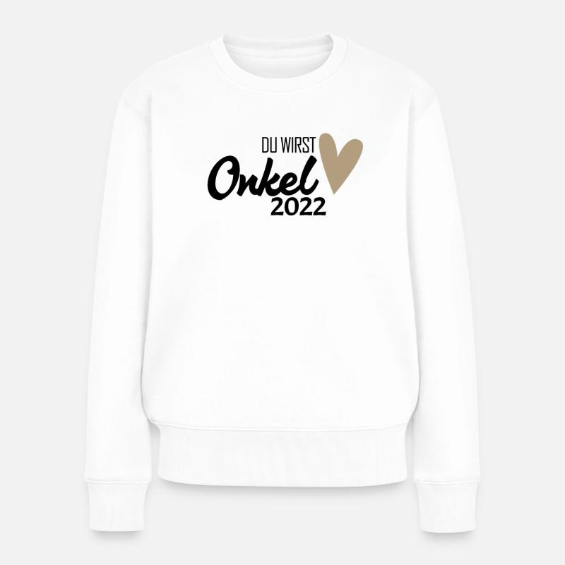 Onkel 2022 - Onkel werden - Frauen Premium Bio Pullover - Weiß
