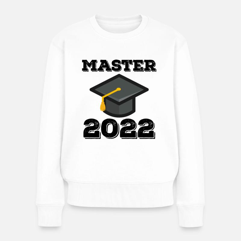 Studieren Master 2022 - Frauen Premium Bio Pullover - Weiß