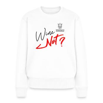 Winegod funny saying wine - Women's Premium Organic Jumper - white - Front - Julia (174cm)
