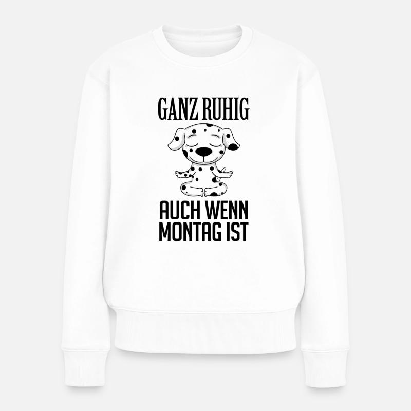 Dalmatiner Hund - Frauen Premium Bio Pullover - Weiß