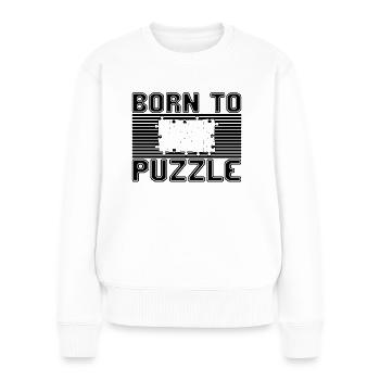 Puzzles - Women's Premium Organic Jumper - white - Front - Julia (174cm)