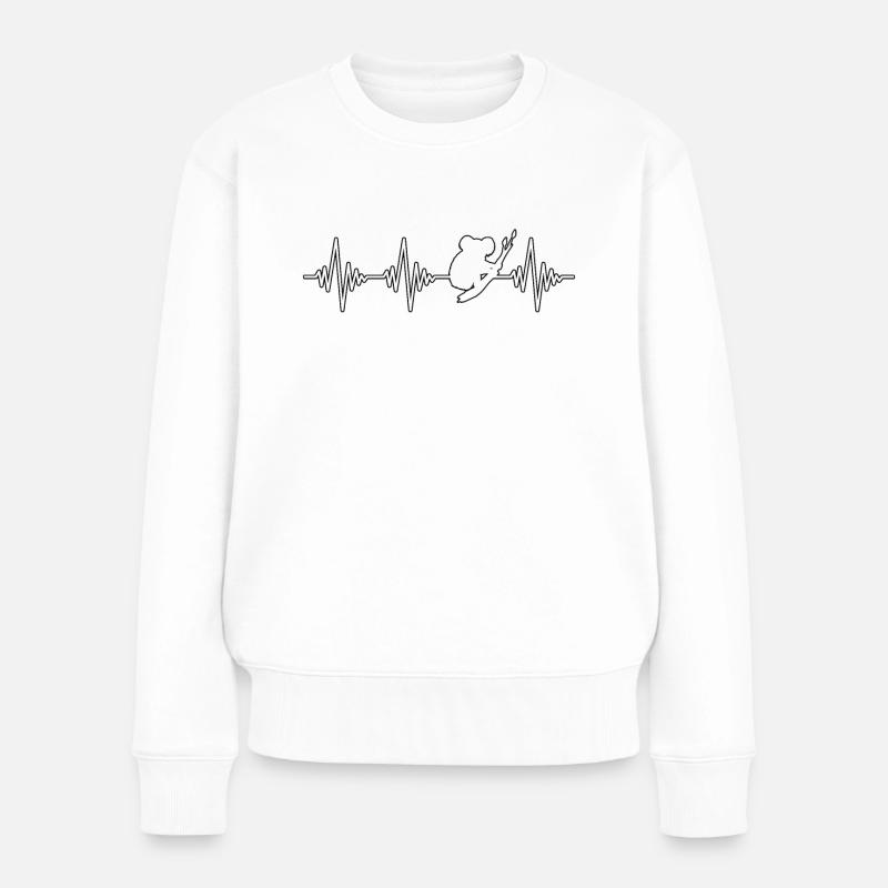 Koala Herzschlag - Frauen Premium Bio Pullover - Weiß