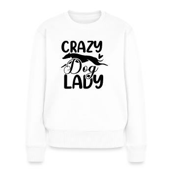 Chienne folle - Pull Premium bio Femme - blanc - Devant - Julia (174cm)