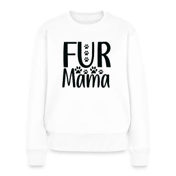 Fell-Mama - Frauen Premium Bio Pullover - Weiß - Vorne - Julia (174cm)