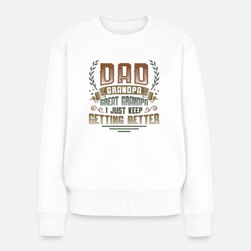 Kündigen Sie die Schwangerschaft an. - Frauen Premium Bio Pullover - Weiß