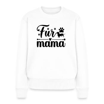 Fell-Mama - Frauen Premium Bio Pullover - Weiß - Vorne - Julia (174cm)