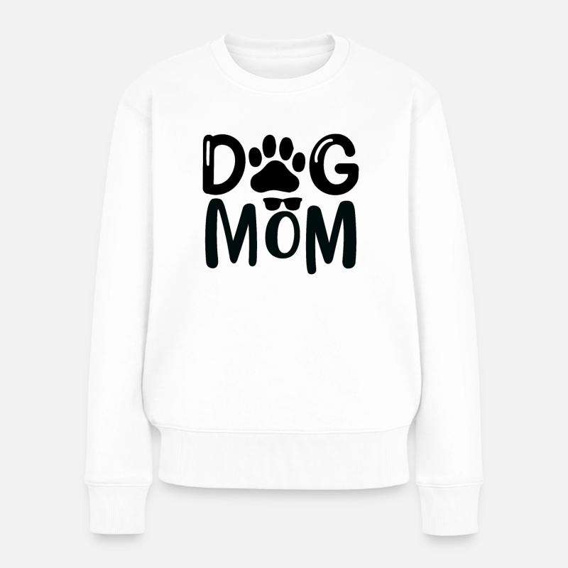 Hundemama - Frauen Premium Bio Pullover - Weiß