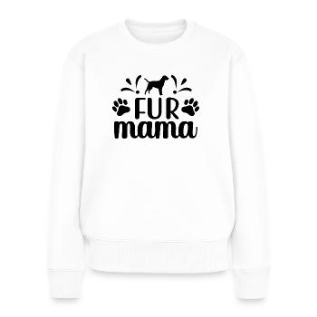 Fell-Mama - Frauen Premium Bio Pullover - Weiß - Vorne - Julia (174cm)
