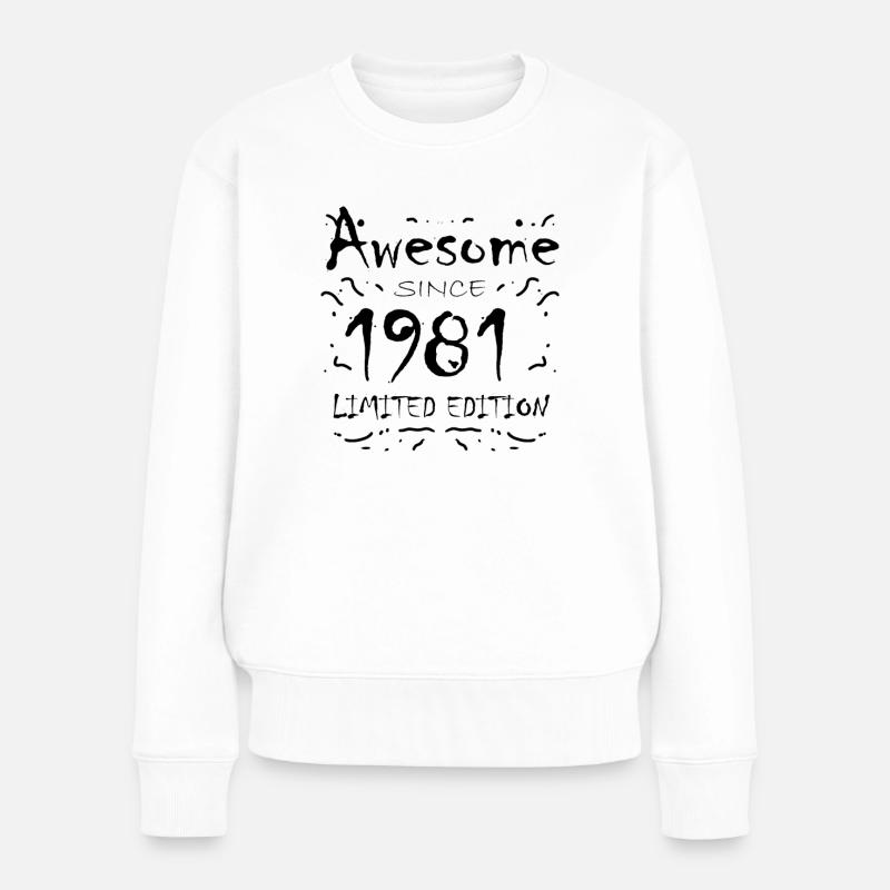 1981 - Né en 1981 - Pull Premium bio Femme - blanc