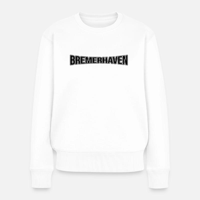 Bremerhaven - Frauen Premium Bio Pullover - Weiß