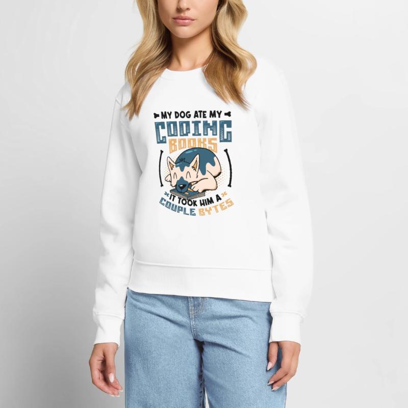 Hund Bytes Code Computer Scherz Programmierung Frauen Premium Bio Pullover