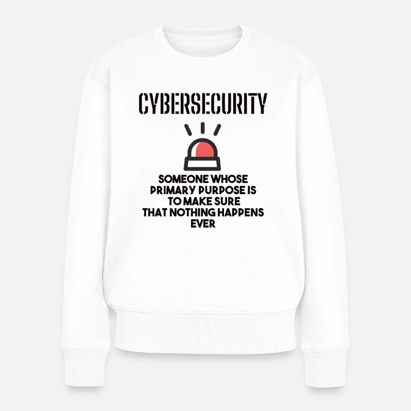 Cybersecurity - IT-Sicherheit Informatiker - Frauen Premium Bio Pullover - Weiß