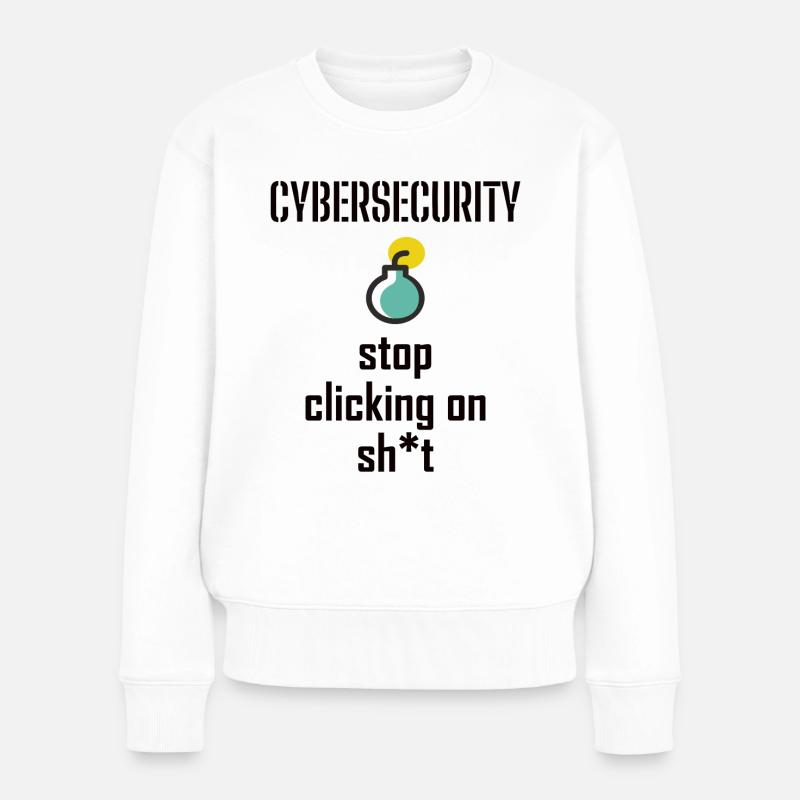 Cybersecurity - IT-Sicherheit Informatiker - Frauen Premium Bio Pullover - Weiß