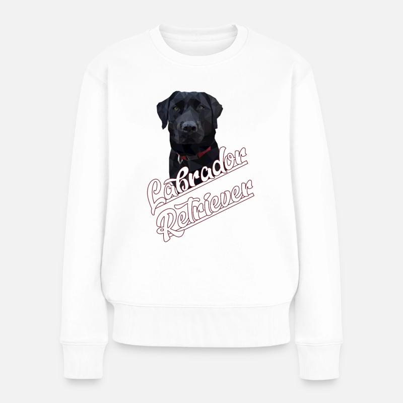 Polygone de dessin Black Labrador Retriever - Pull Premium bio Femme - blanc