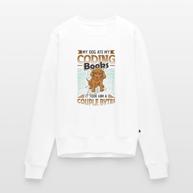 Hund Bytes Code Computer Witz Programmierung Frauen Premium Bio Pullover