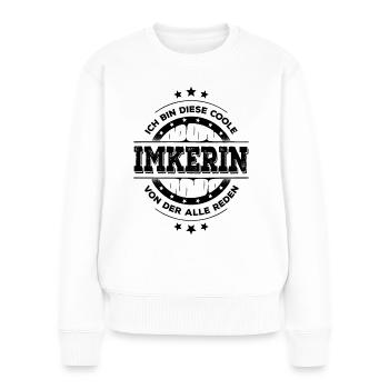 Imkerin Geburtstag Bienenzüchterin Geschenk - Frauen Premium Bio Pullover - Weiß - Vorne - Julia (174cm)