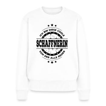 Schaffnerin Geburtstag Kondukteurin Geschenk - Frauen Premium Bio Pullover - Weiß - Vorne - Julia (174cm)