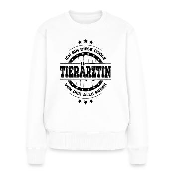 Tierärztin Geburtstag Tiermedizin Geschenk - Frauen Premium Bio Pullover - Weiß - Vorne - Julia (174cm)