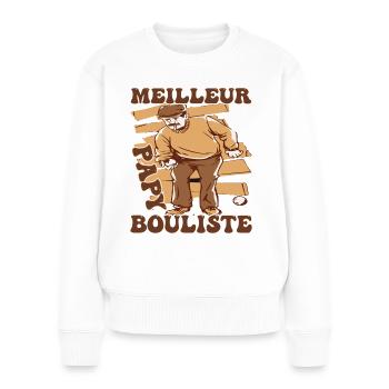 Bestes Opa Bouliste Geschenk einer verrückten Petanque - Frauen Premium Bio Pullover - Weiß - Vorne - Julia (174cm)