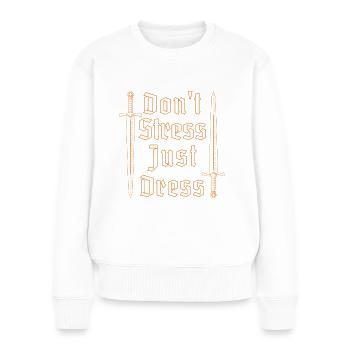 Mittelalter Fest Renaissance Ritter Burg Schloss - Frauen Premium Bio Pullover - Weiß - Vorne - Julia (174cm)