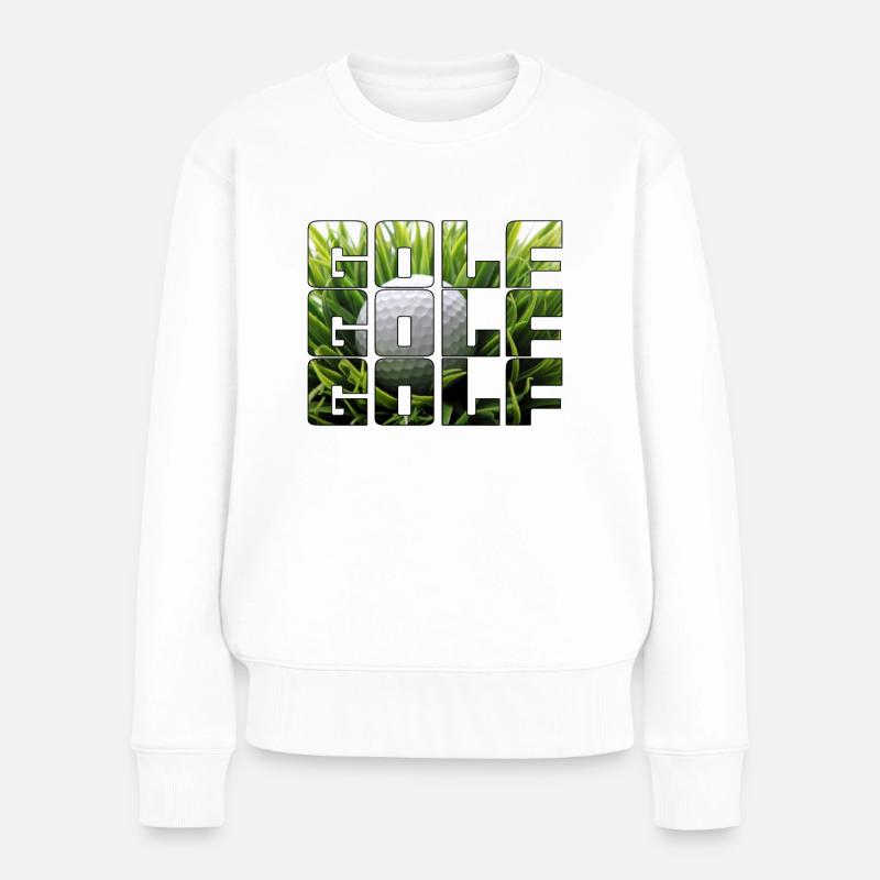 Golf - Frauen Premium Bio Pullover - Weiß