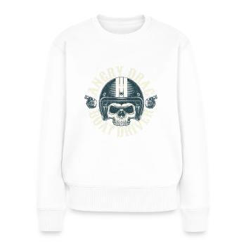 Drag Boat & Drag Boat Race Designs - Frauen Premium Bio Pullover - Weiß - Vorne - Julia (174cm)
