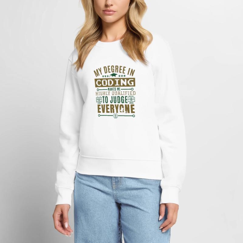Funny Coding Women's Premium Organic Jumper