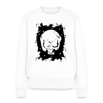 2reborn Head Totenkopf Horror Angst Tot Died - Frauen Premium Bio Pullover - Weiß - Vorne - Julia (174cm)
