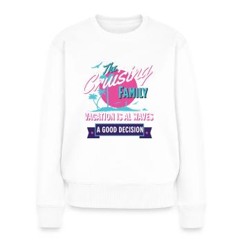 Kreuzfahrt Kreuzfahrtschiff Boot Urlaub Reise - Frauen Premium Bio Pullover - Weiß - Vorne - Julia (174cm)