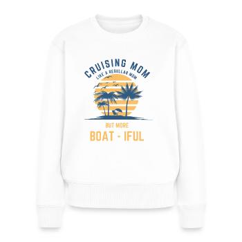 Kreuzfahrt Kreuzfahrtschiff Boot Urlaub Reise - Frauen Premium Bio Pullover - Weiß - Vorne - Julia (174cm)