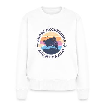 Kreuzfahrt Kreuzfahrtschiff Urlaub Reise Boot - Frauen Premium Bio Pullover - Weiß - Vorne - Julia (174cm)
