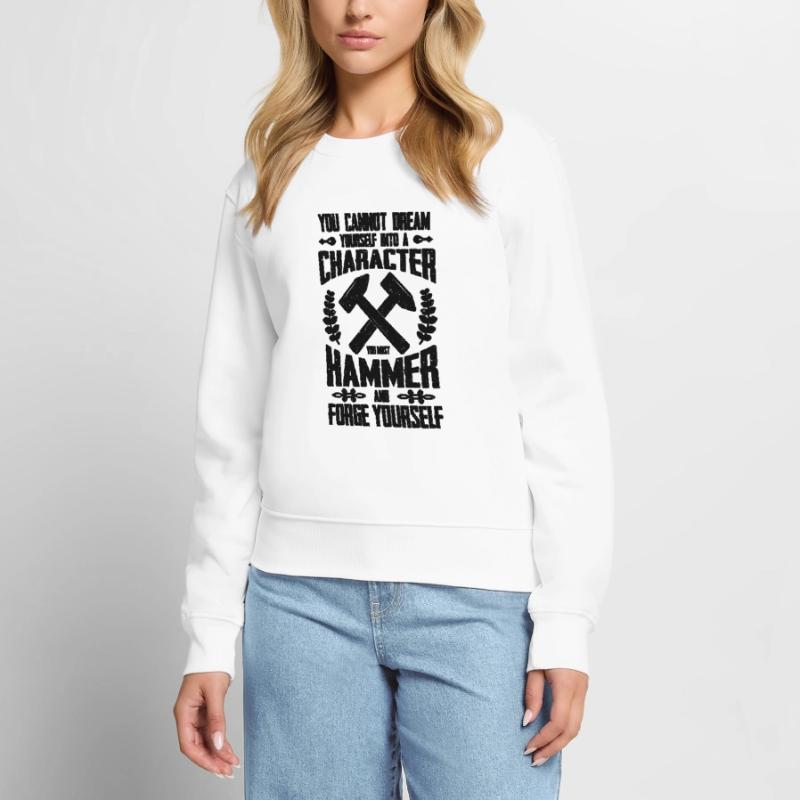 You Cannot Dream Forging Iron Worker Blacksmiths Frauen Premium Bio Pullover