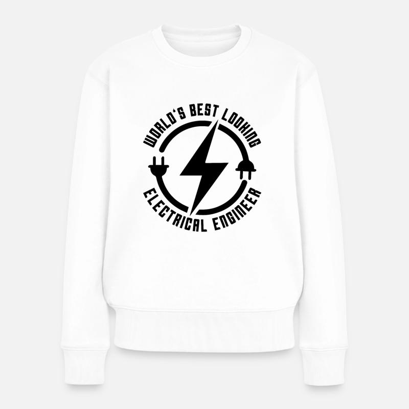 World's Best Looking Lineman Electrical Engineer - Frauen Premium Bio Pullover - Weiß