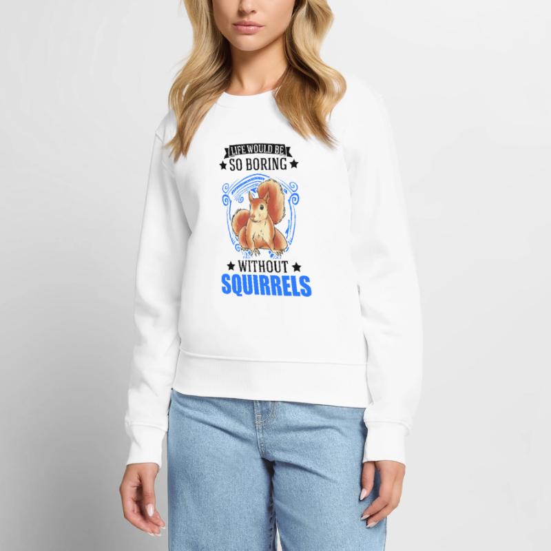 Eichhörnchen Geschenk Squirrel Grauhörnchen Frauen Premium Bio Pullover