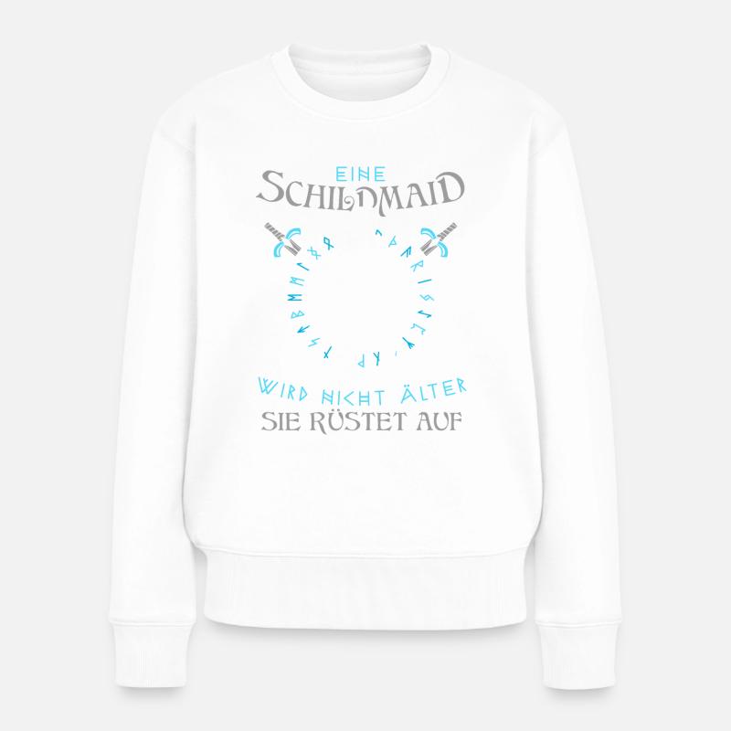 Schildmaid - Geburtstag - wird nicht älter - Frauen Premium Bio Pullover - Weiß