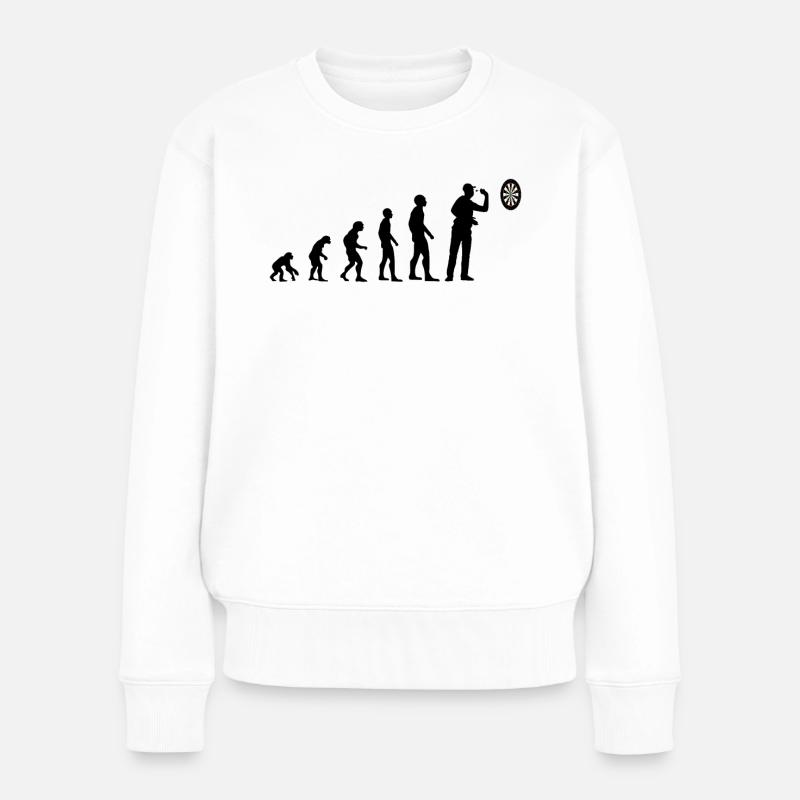 Darts Darts Player Evolution Darts Jeu Cadeau - Pull Premium bio Femme - blanc
