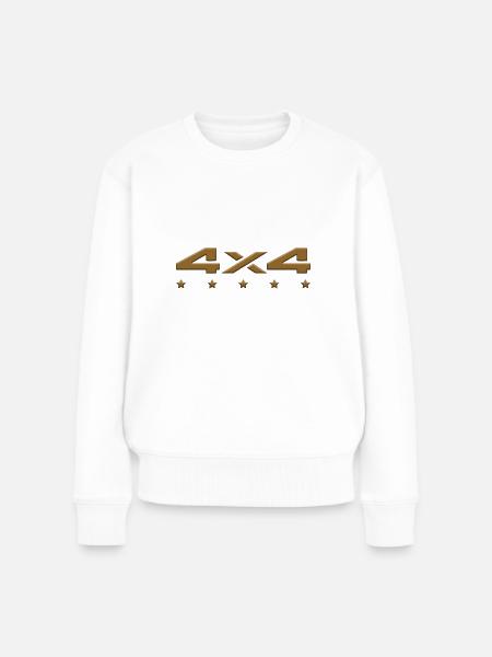 Offroad Fahrzeug 4x4 - Frauen Premium Bio Pullover - Weiß