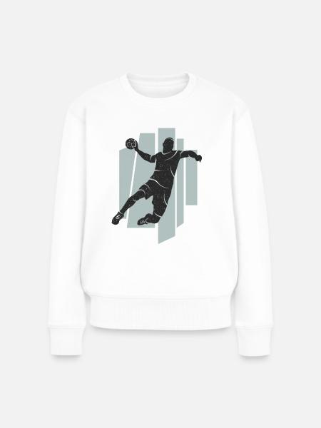 Handballer Handball Spieler Handballspieler - Frauen Premium Bio Pullover - Weiß