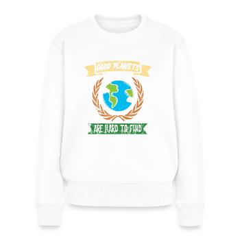 Journée écologique de la planète Terre sauve la Terre - Pull Premium bio Femme - blanc - Devant - Julia (174cm)