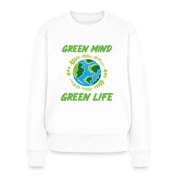 Eco-friendly Earth Planet Save Earth Day - Women's Premium Organic Jumper - white - Front - Julia (174cm)
