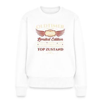 18. Geburtstag Mann Oldtimer April Jahrgang 2005 - Frauen Premium Bio Pullover - Weiß - Vorne - Julia (174cm)