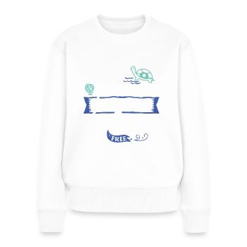 Earth Day Environmentally Friendly Earth Planet Saving - Women's Premium Organic Jumper - white - Front - Julia (174cm)